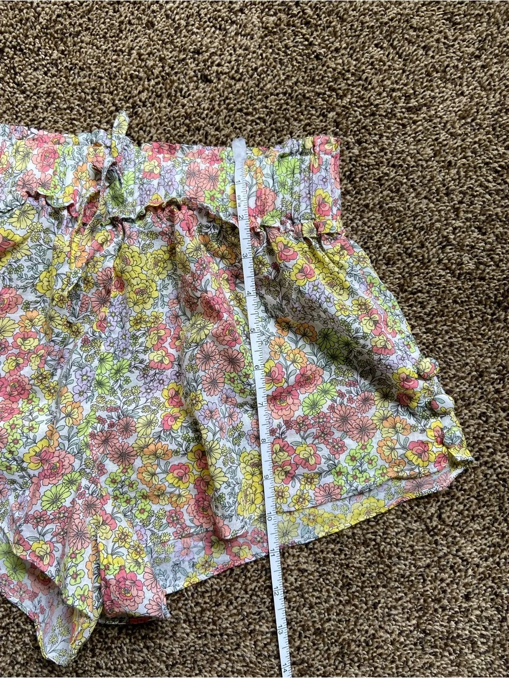 For Love & Lemons Esme Cotton High rise Floral Shorts Women's Size XS